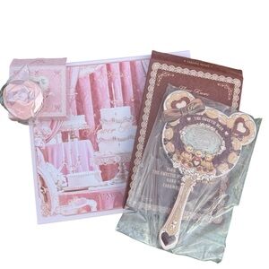Flower Knows Princess Beautiful Beauty Bundle Bear Mirror Cake Box & Sponge New